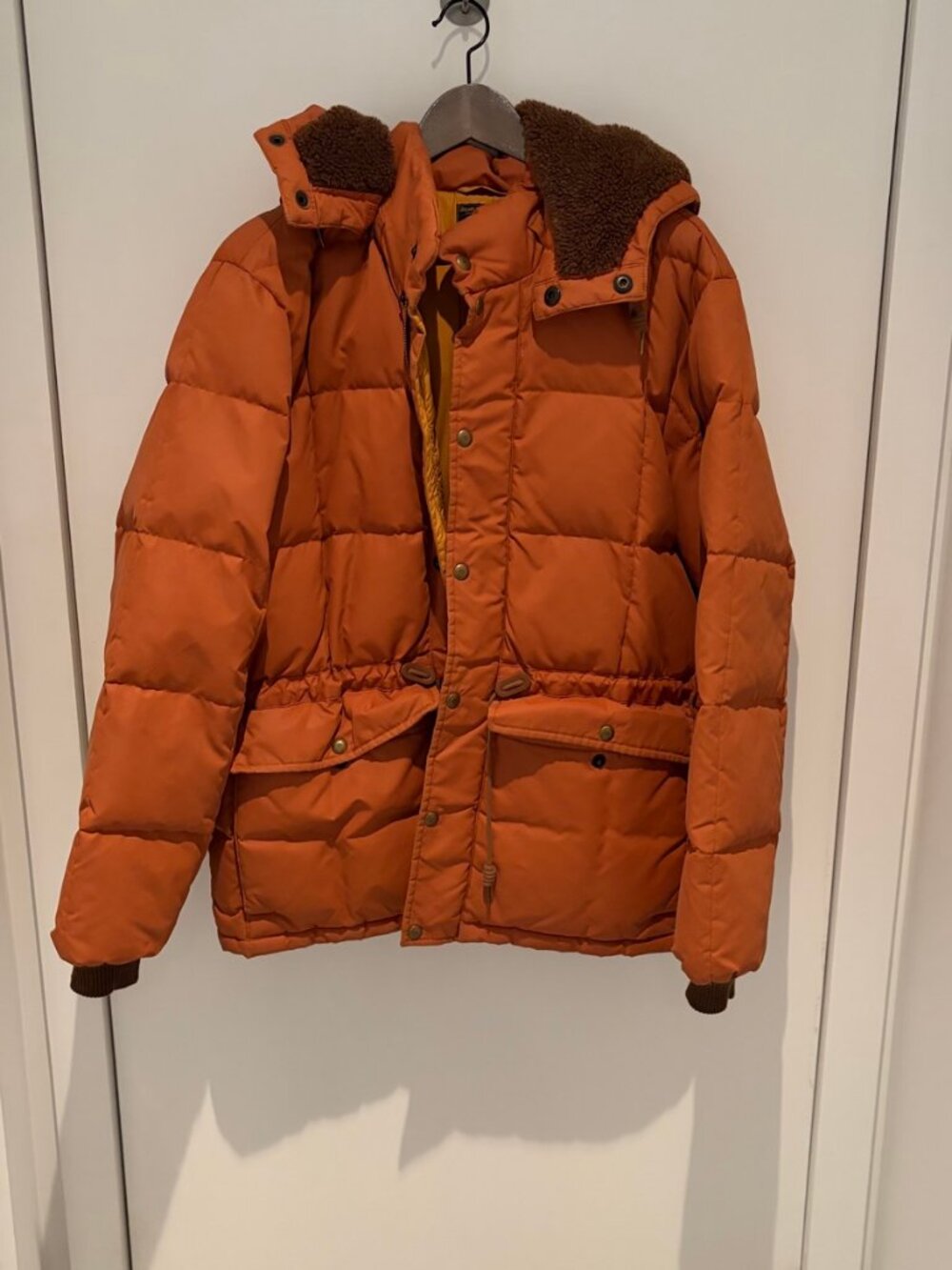 RRL Double RL All Weather Down Puffer Jacket Shearling Hood M